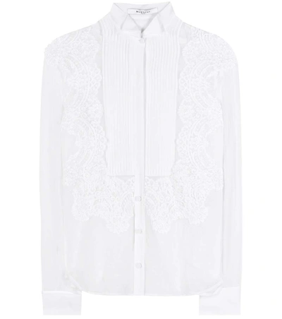 Givenchy Lace Appliqué Sheer Shirt