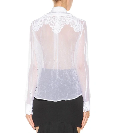 Shop Givenchy Lace Silk Shirt