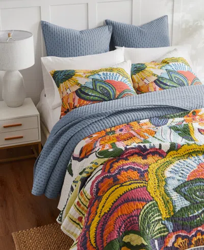 Levtex Cross Stitch Stitching 3-pc. Quilt Set, Full/queen In Chambray