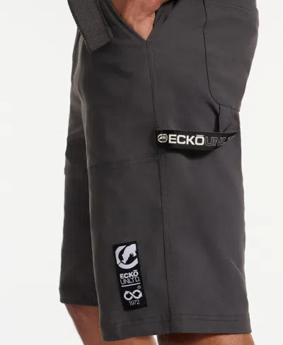 Ecko Unltd Keep Tabs On Belted Cargo Short In Magnet