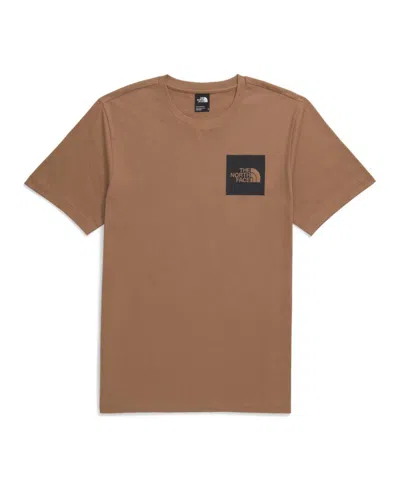 The North Face Men Brown Logo Print T-shirt, Xxl Luxury T-shirts For Men Darveys In Latte