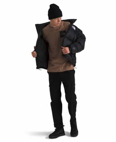 The North Face Men Brown Logo Print T-shirt, Xxl Luxury T-shirts For Men Darveys In Latte