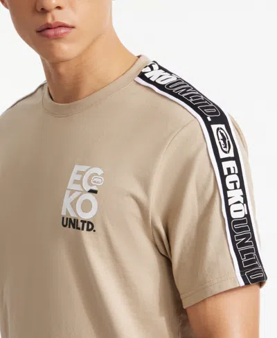 Ecko Unltd Men's Enrollment Short Sleeve Knit T-shirt In Taupe