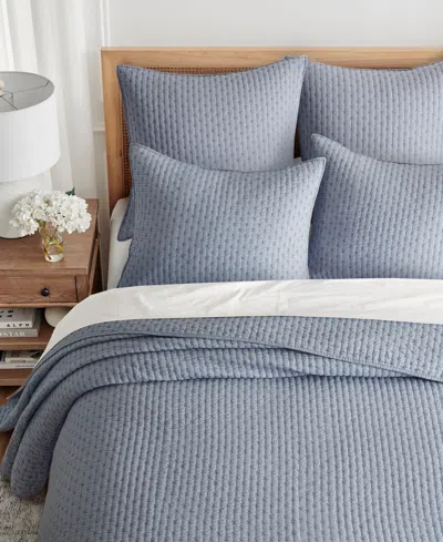 Levtex Cross Stitch Stitching 2-pc. Bedspread Set, Twin/twin Xl In Chambray