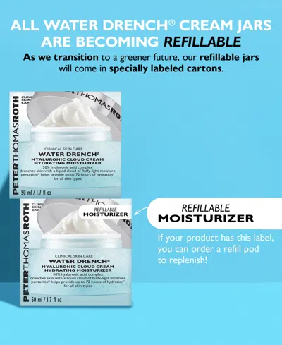 Peter Thomas Roth Water Drench Hyaluronic Cloud Cream Hydrating Moisturizer Refill Pod, 1.7 Oz. In No Color