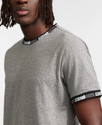 Ecko Unltd Database Short Sleeve Knit Tee In Marled Gray
