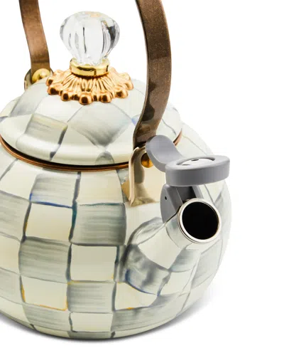 Mackenzie-childs Sterling Check Whistling 2-qt. Tea Kettle In No Color
