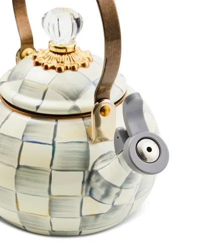 Mackenzie-childs Sterling Check Whistling 2-qt. Tea Kettle In No Color