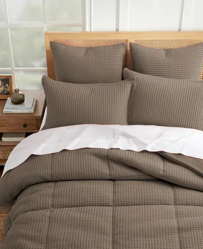 Levtex Mills Waffle Textured 3-pc. Comforter Set, King/california King In Latte