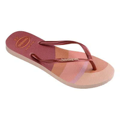 Havaianas Slim Palette Glow Flip Flops In Pink