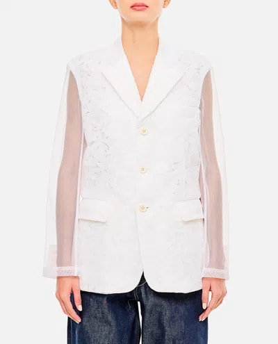 Comme Des Garçons Blazer In White