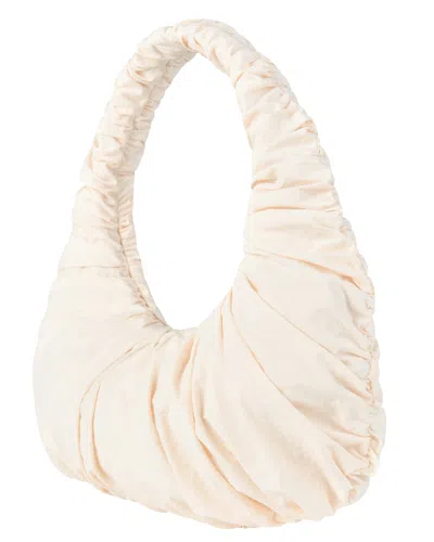 My Mum Made It Ruche Shoulder Bag In Bone