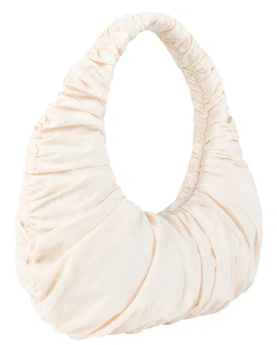 My Mum Made It Ruche Shoulder Bag In Bone