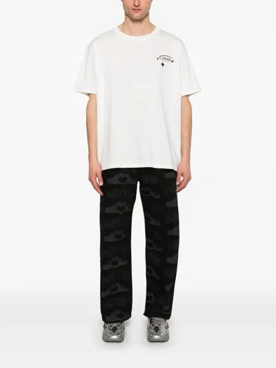 Gcds Wirdo Flames T-shirt In White