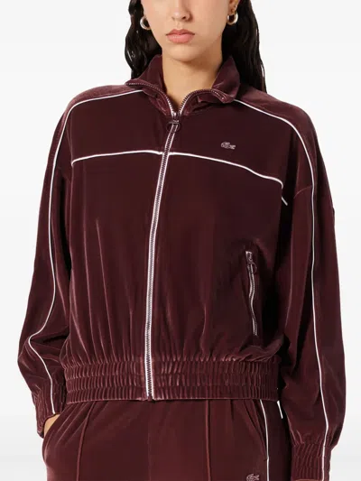 丝绒拉链套头衫