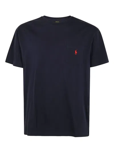 Polo Ralph Lauren Navy Blue Cotton Classic-fit T-shirt In Blue