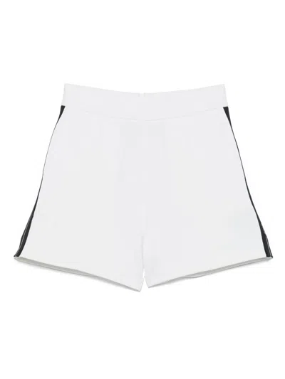 Ea7 Stripe-trim Track Shorts In White