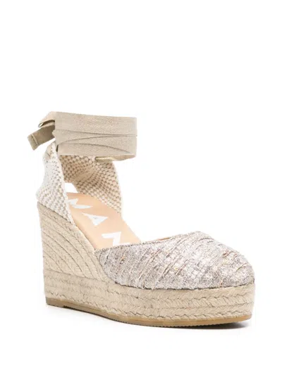 Manebi 90mm Monaco Espadrilles In Gold