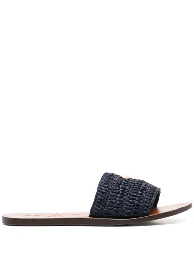 Manebi Slide Sandal In Blue