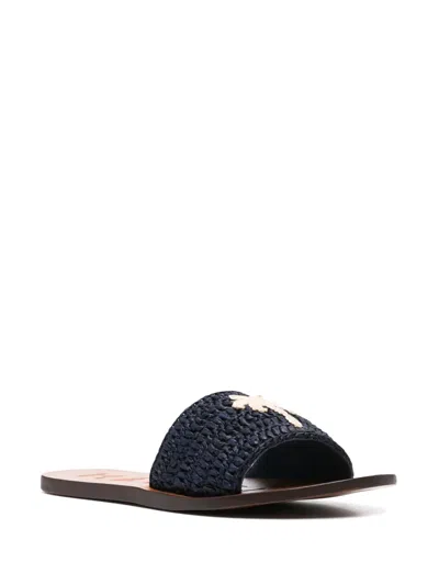 Manebi Slide Sandal In Blue