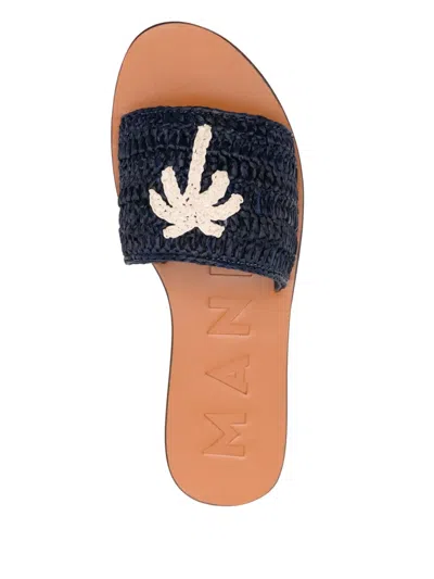 Manebi Slide Sandal In Blue