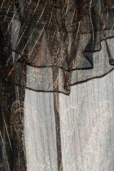 Saint Laurent Blusa In Misto Seta Stampata Donna In Multicolor