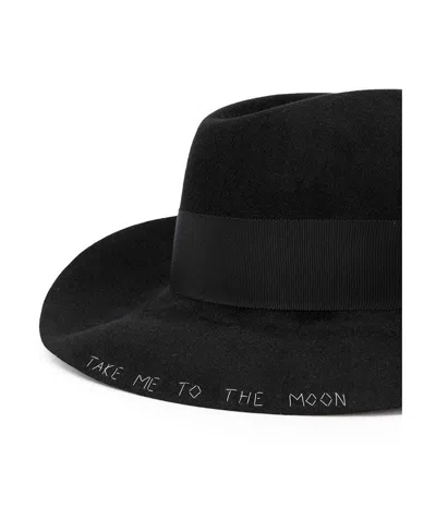 Ruslan Baginskiy Embellished Fedora Hat In Black