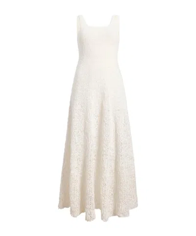 Khaite Twigs Fit-flare Maxi Dress In Glaze