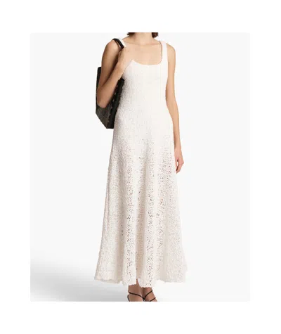 Khaite Twigs Fit-flare Maxi Dress In Glaze