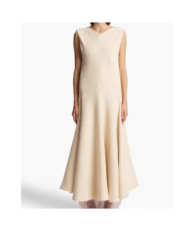 Khaite Mellie Terry Maxi Dress In Natural