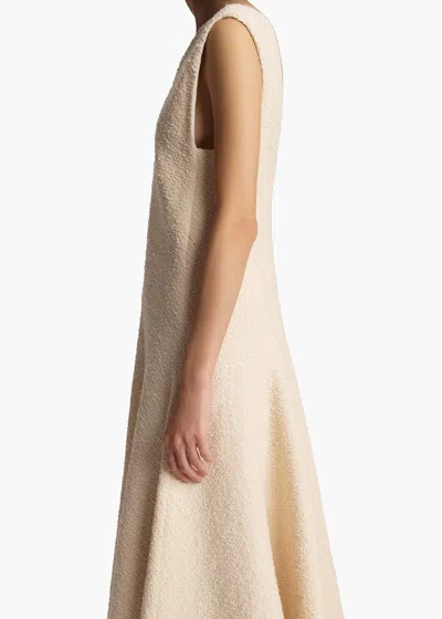 Khaite Mellie Terry Maxi Dress In Natural