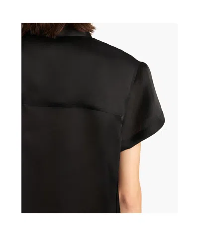 Khaite Keefe Silk Charmeuse Shirt In Black
