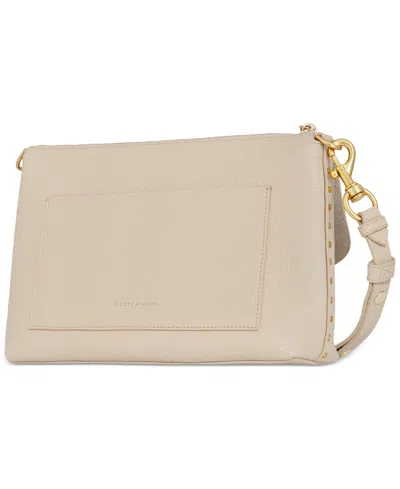 Rebecca Minkoff Darren Small Leather Top Zip Leather Shoulder Bag In Stone