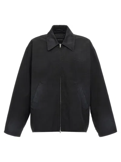 Balenciaga Bb Garderobe Embroidered Zipped Jacket In Black