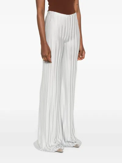 Tom Ford Knitted Palazzo Pants In Grey