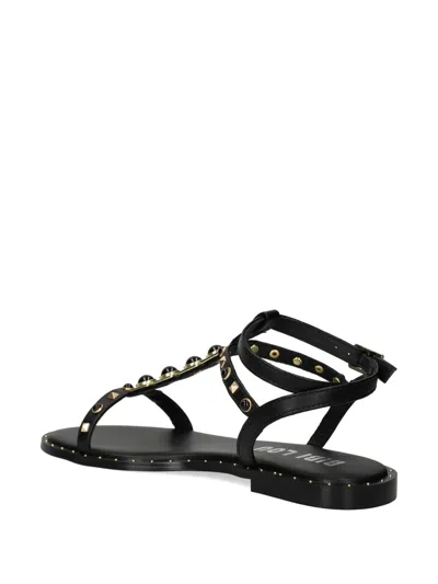 Bibi Lou Stud-embellished Flat Sandals In Black