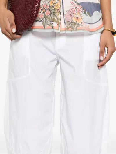 Transit Cotton Cargo Pants In White