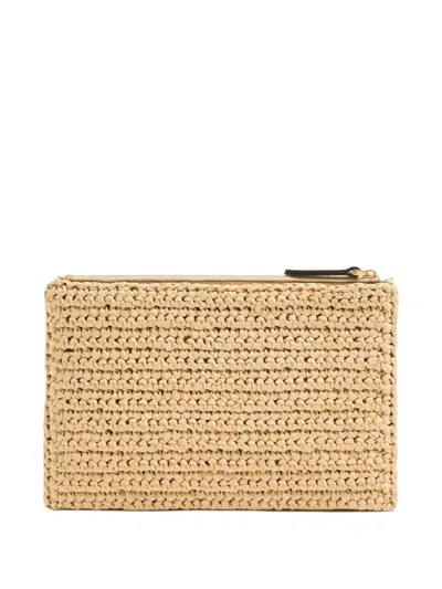Valentino Clutch Viva Superstar In Rafia  Donna In Neutrals