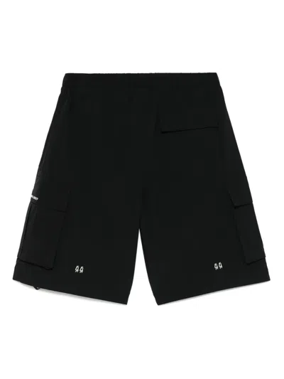 44 Label Group Drawstring Cargo Shorts In Black