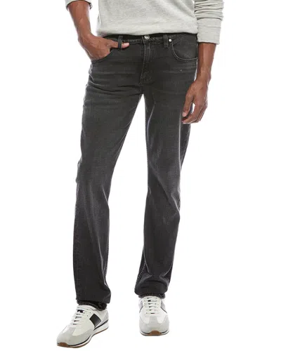 Hudson Wes Classic Straight Jeans In Coated Gunmetal In Grey
