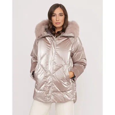 People Of Shibuya Polyester Jackets & Women's Coat In Pink