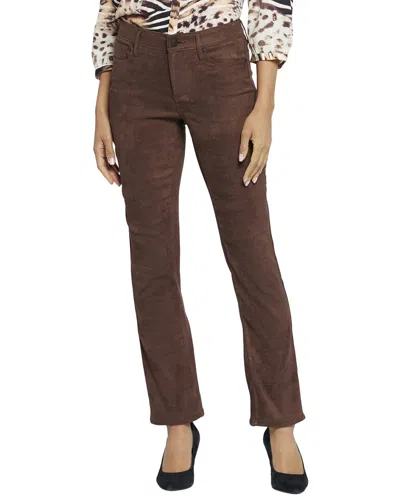 Nydj Barbara Stretch Twill Bootcut Pants In Brown