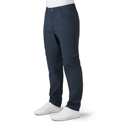 Free Country Men's Nylon Stretch Convertible Pant In Blue