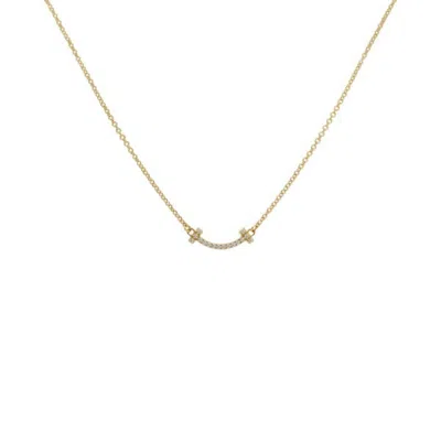 Pre-owned Tiffany & Co T Gold (18k) Necklace () In Yellow