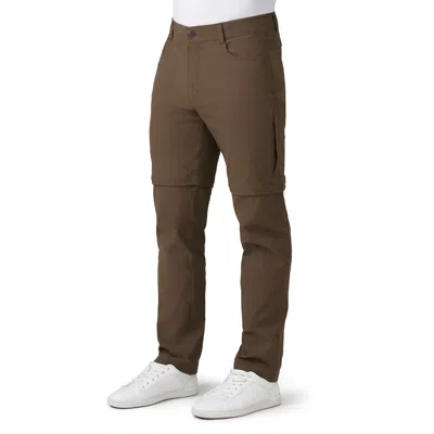 Free Country Men's Nylon Stretch Convertible Pant In Brown