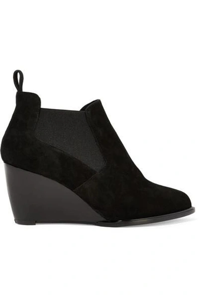 Shop Robert Clergerie Olav Suede Wedge Ankle Boots