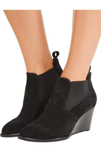 Shop Robert Clergerie Olav Suede Wedge Ankle Boots