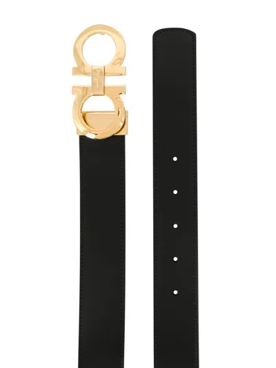 Ferragamo Black Gancini Belt