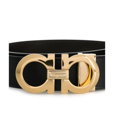 Ferragamo Black Gancini Belt