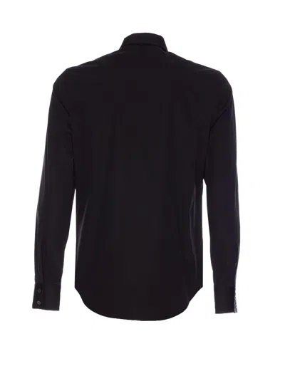 Alexander Mcqueen Metal Detail Long Sleeves Point Collar In Black